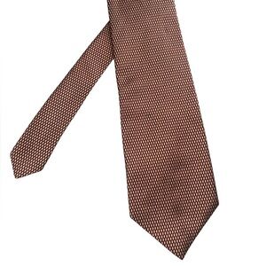 Donna Karan Brown Textured Silk Tie